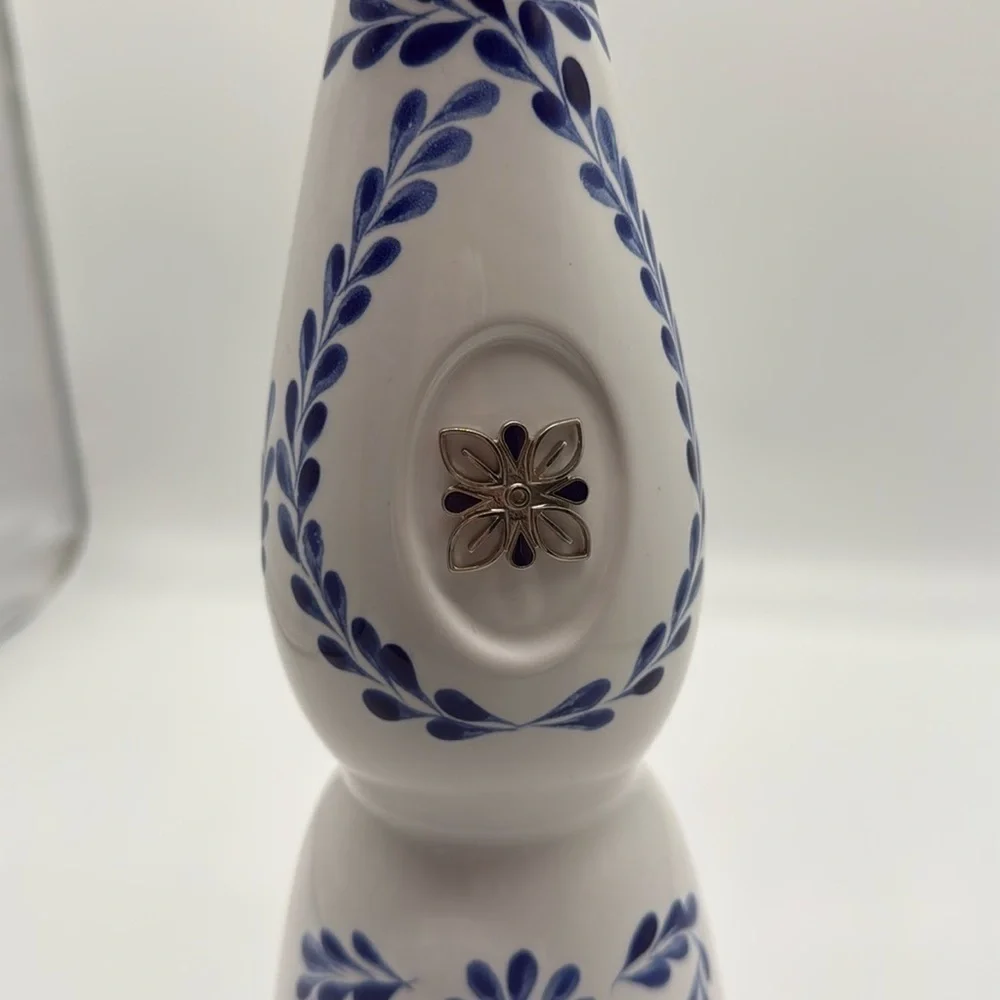 Clase Azul Reposado 750ml Tequila Empty Blue & White Bottle.
